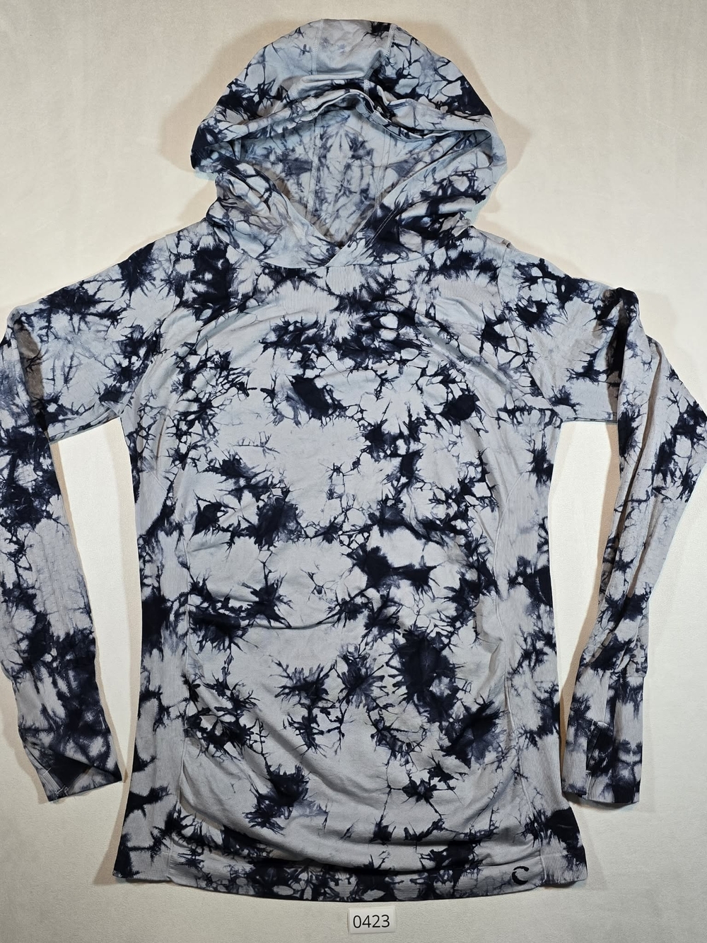 Climawear Navy/White Tie Dye Hooded Athletic Shirt